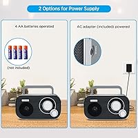 Vista 2 de DreamSky Radio AM FM + reloj despertador de madera