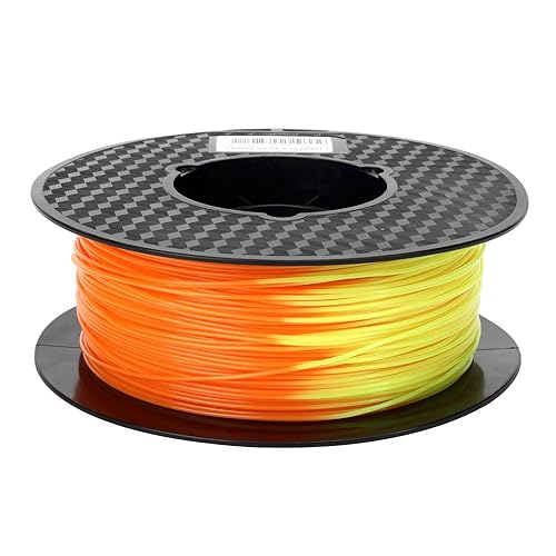 Orange to Yellow Color Changing PLA Filament 3D Printing Filament 1.75 mm 1KG 2.2LBS Spool Color Change Filament for 3D Printer and 3D Pen Material CC3D - Orange to Yellow