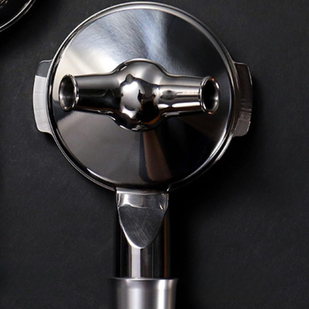 Naked Siebträger 58 mm für Breville Espressomaschinen – Bodenloser Filterhalter mit Doppelschnapskorb – Massivholzgriff Kaffeezubehör