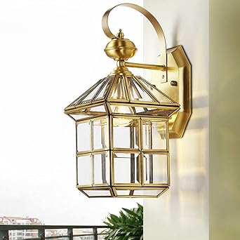 Harold Electricals Classy Square Copper Cage Decorative Wall Lamp for Living Room, Hallway, Dinning Area |Night Wall Light for Bedroom, Kitchen & Office (Bulb not Included)