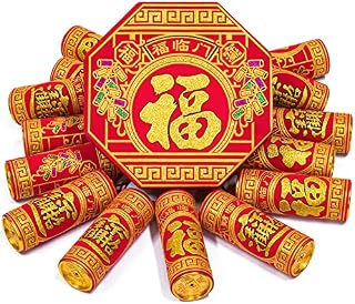 Art of Beauty Chinese New Year Decorations Large Lunar New Year Blessing |Hanging Decoration (Firecracker)