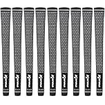 Karma Velour Black/White Jumbo (+1/16") Golf Grips for Men (9 Pack)