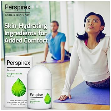 Perspirex Comfort Antiperspirant for Men and Women Roll On Deodorant for Protection Against Sweat and Odour