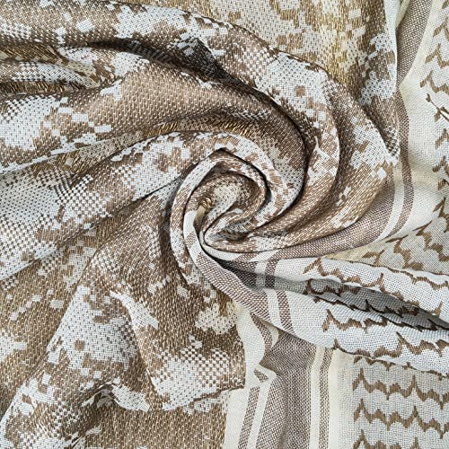 Image of Luxns Military Shemagh Tactical Desert Scarf / 100% Cotton Keffiyeh Scarf Wrap for Men And Women