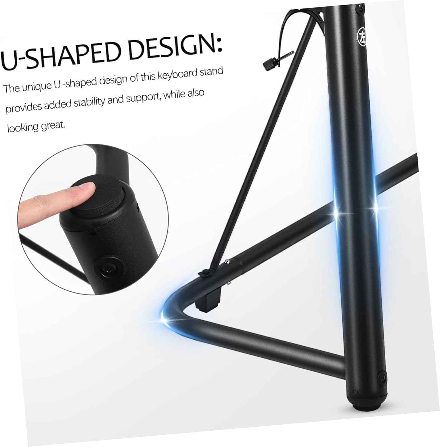 SUPVOX U-shaped Keyboard Stand for Key Sturdy Metal Piano Keyboard Riser Sleek Design Easy Storage