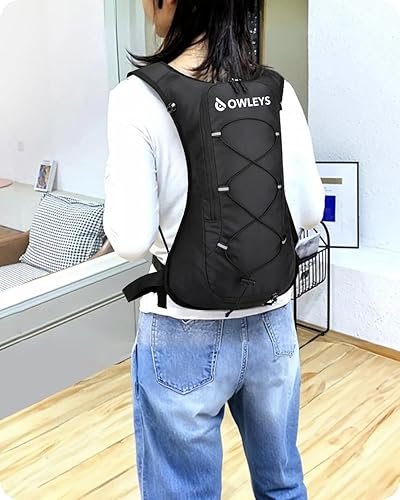 Miniatura 8 de Owleys Mochila de hidratación - Mochila de hidratación ligera e impermeable  Bolsa de agua de 2 litros  Mochila para correr y ciclismo para hombres