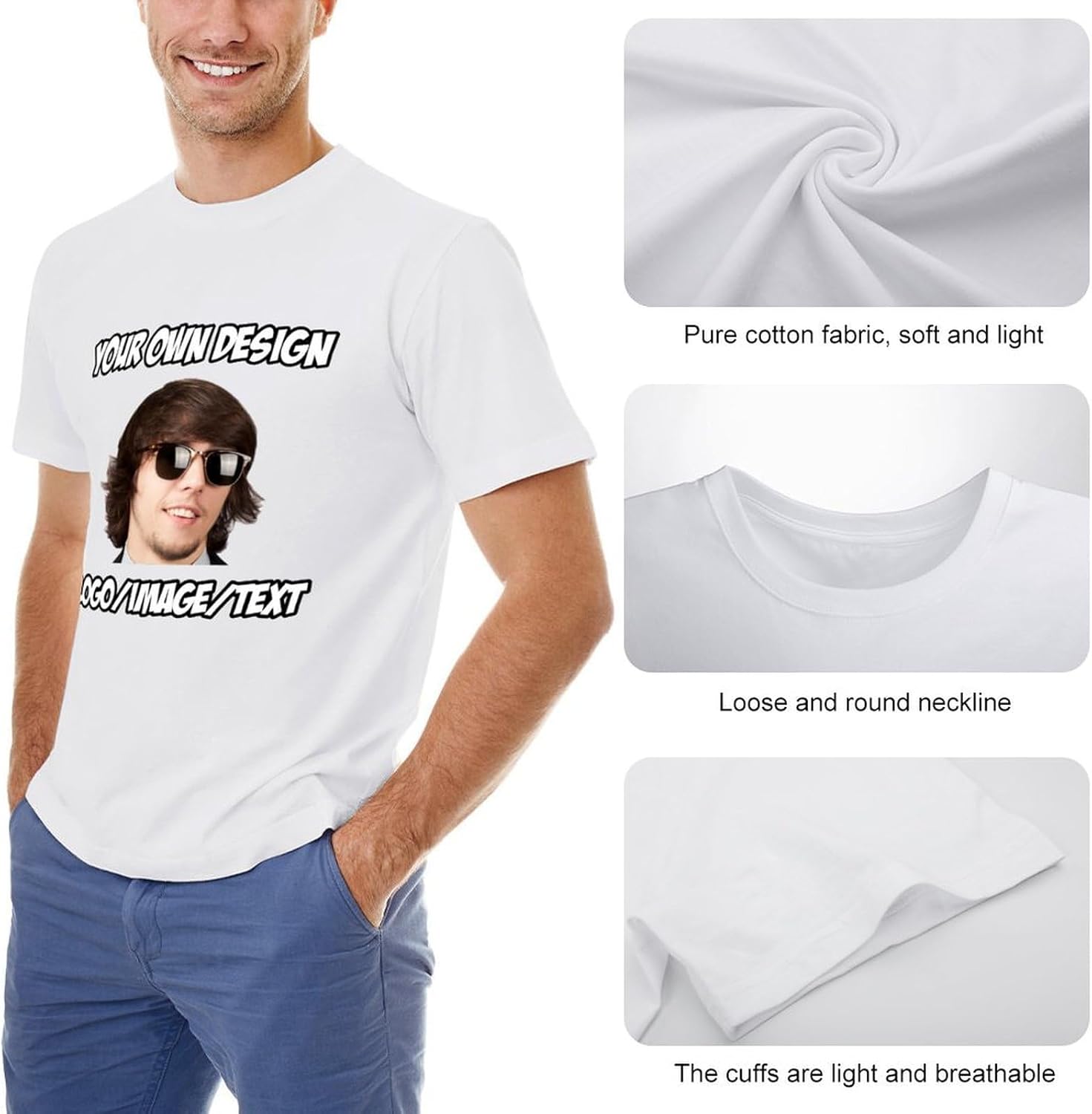 Custom T Shirts Design Your Own Customized T Shirts for Men/Women Add Logo Personalized Shirt Printed Picture Front/Back - Image 5