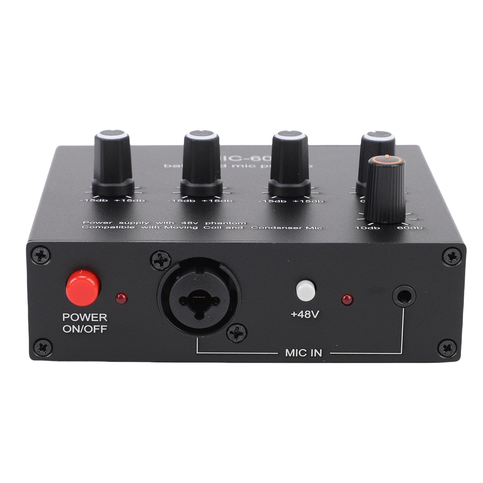 Mikrofonvorverstärker 60 DB Verstärkung 48 V Phantomspeisung XLR