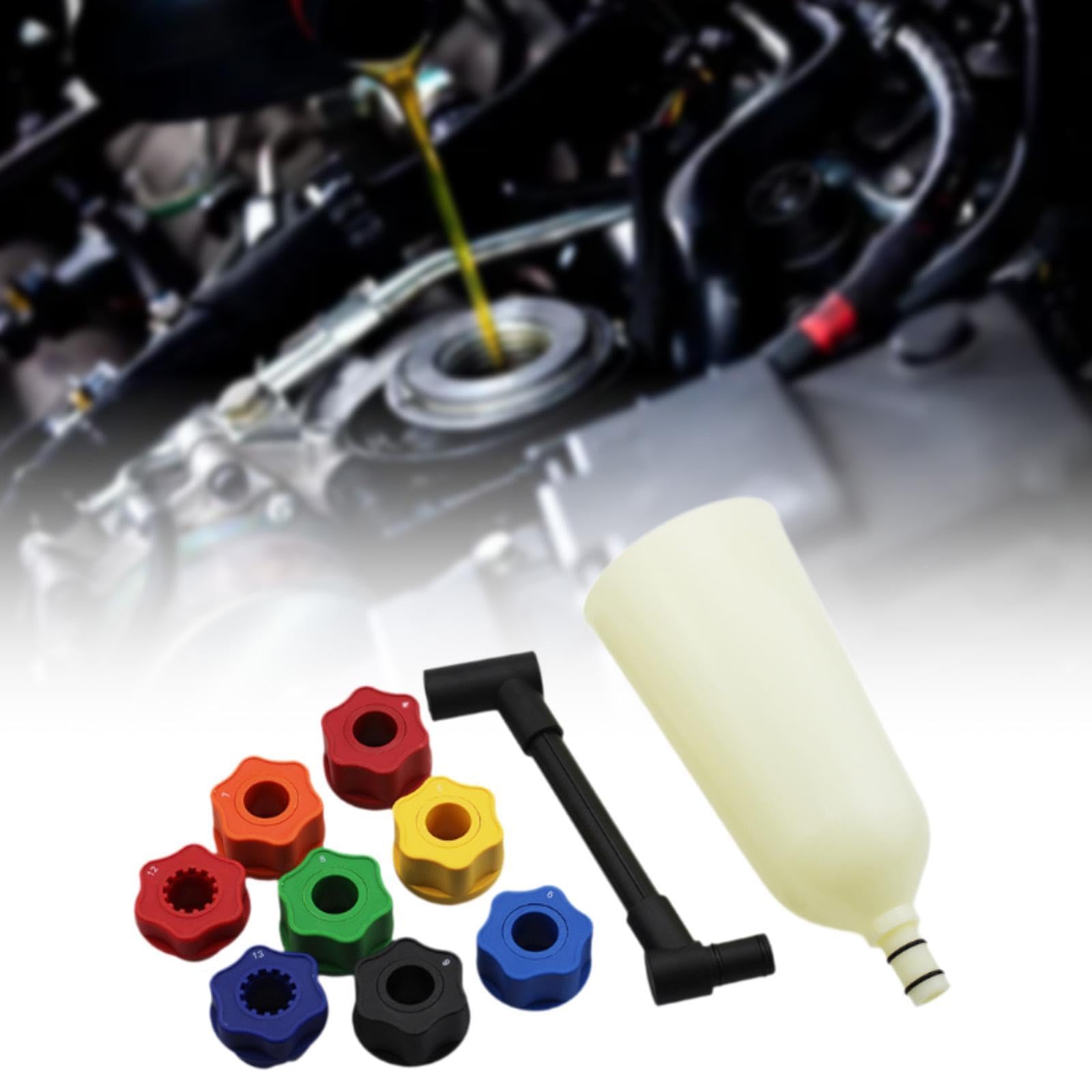 predolo Embudo para Aceite Motor Embudo con Extensión Flexible Adaptador para Cambio Rápido Diseño Curvado Material Resistente Adecuado para Mantenimiento