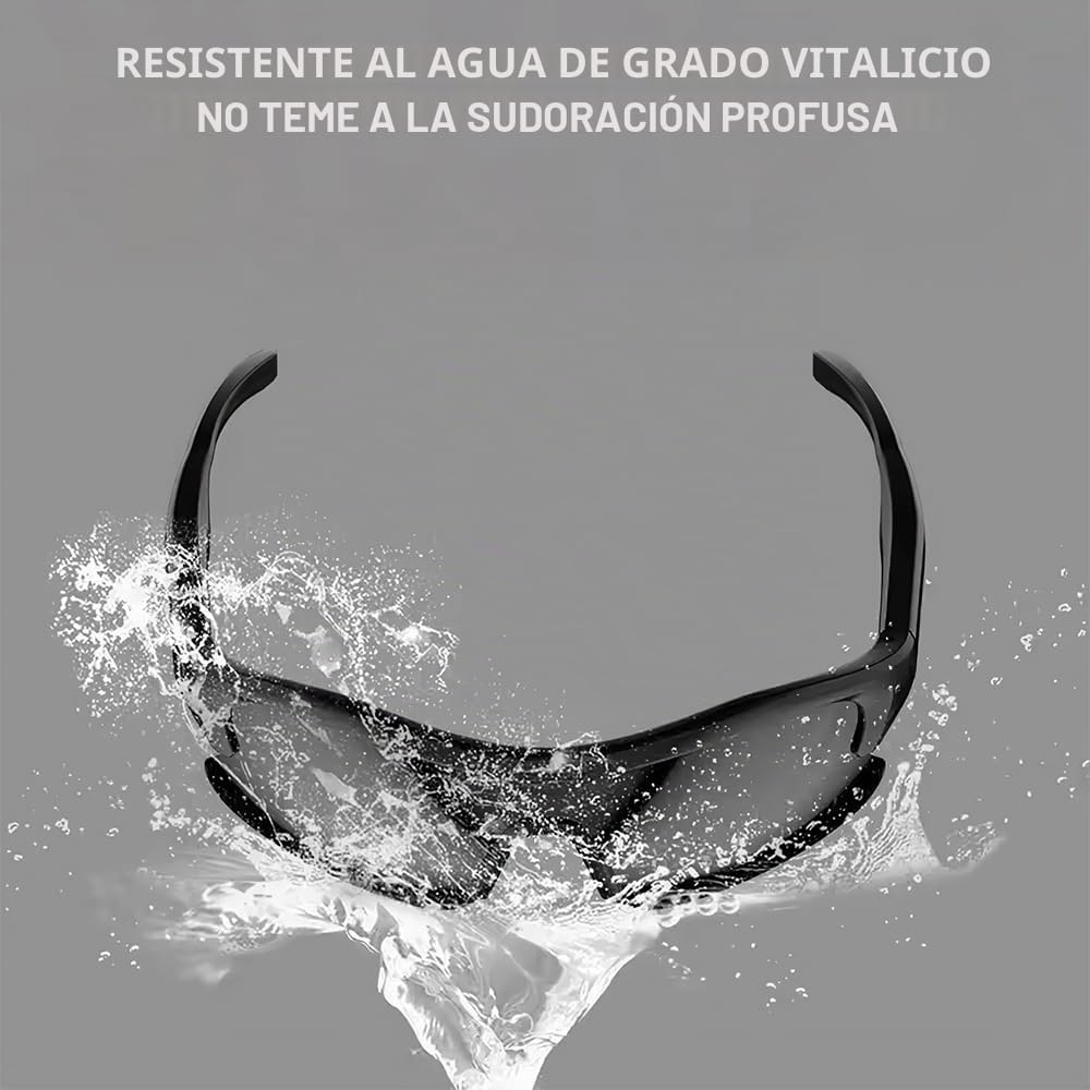 OBEST Smart Audio Gafas de Sol 5.2 Bluetooth Inalámbricas, Auriculares Abiertos, Protección UV, Navegación por Voz, Adecuado para Deportes al Aire Libre, Correr y Ciclismo
