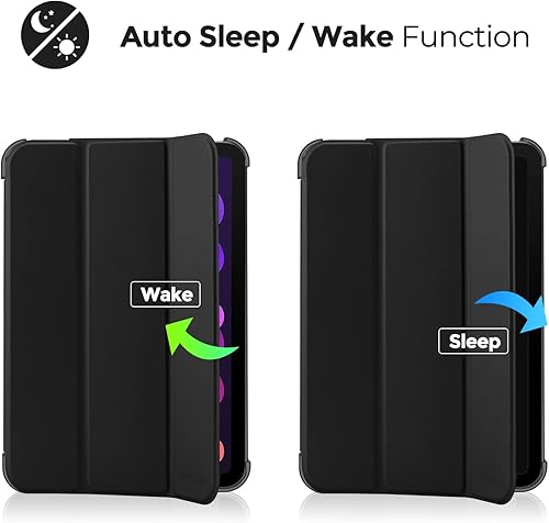 Miniatura 92 de ProCase Funda inteligente para iPad mini 7 A17 Pro 2024/iPad Mini 6 2021 8.3 pulgadas iPad mini 7ª/6ª generación, cubierta trasera dura para iPad