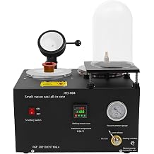 2 KG Vacuum Casting Machine, 1/3 HP Jewelry Spot Welding Machine Jewelry Lost Wax Casting Combination Machine Metal Melting Casting Tool with Gloves & Crucible Pliers Air Flow for Silve Lead Copper