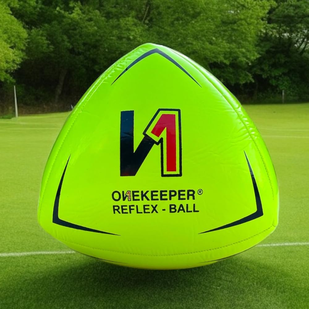 ONEKEEPER Pelota de reflejo y reacción de fútbol, blanco, naranja, azul, rosa y amarillo fluo, entrenamiento de agilidad y coordinación para niños y