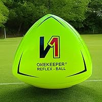 Vista 8 de ONEKEEPER Pelota de reflejo y reacción para fútbol - Blanco, naranja, azul, rosa y amarillo fluo, entrenamiento de agilidad y coordinación