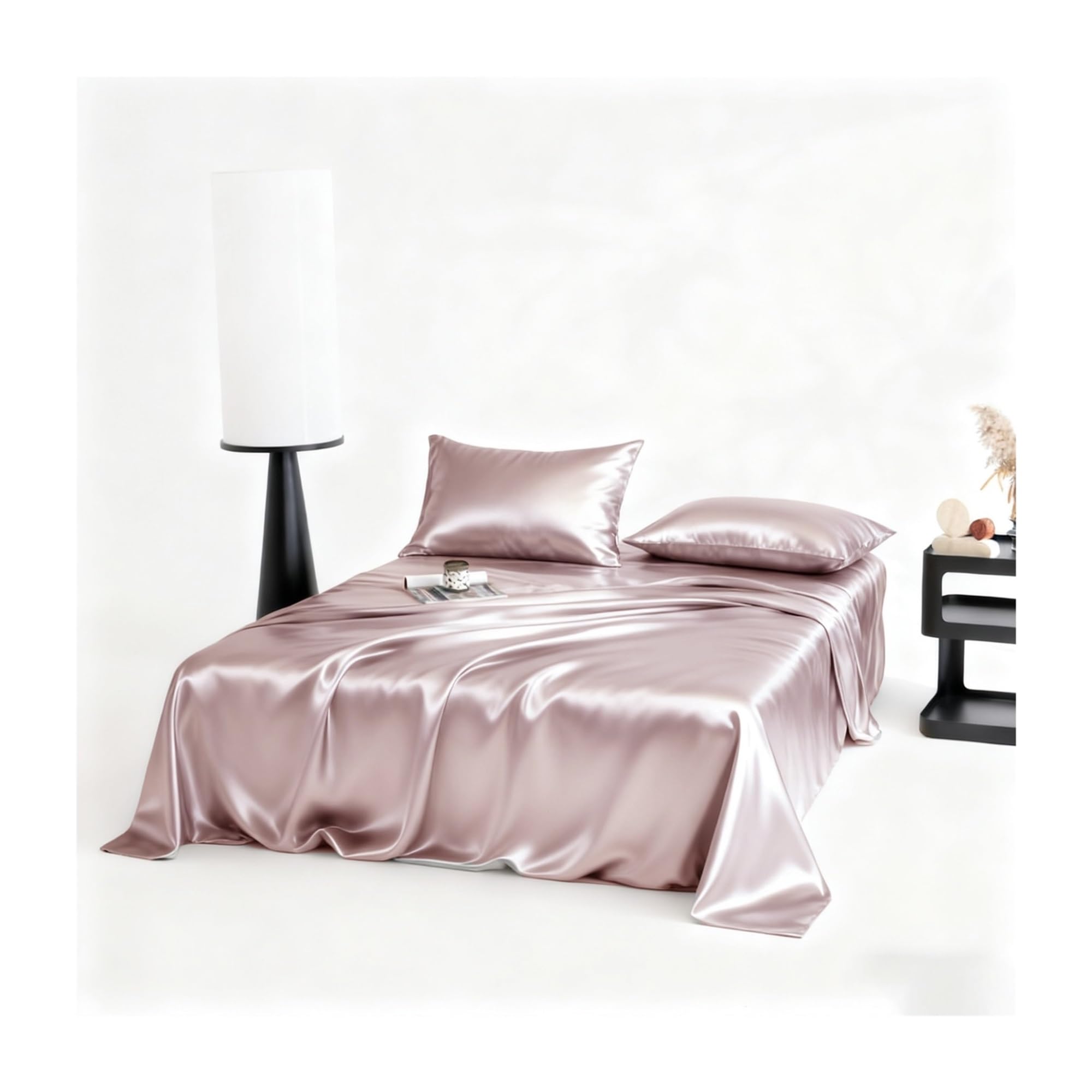 Drap plat en soie anti-friction, la solution satin pour protéger les cheveux et la peau