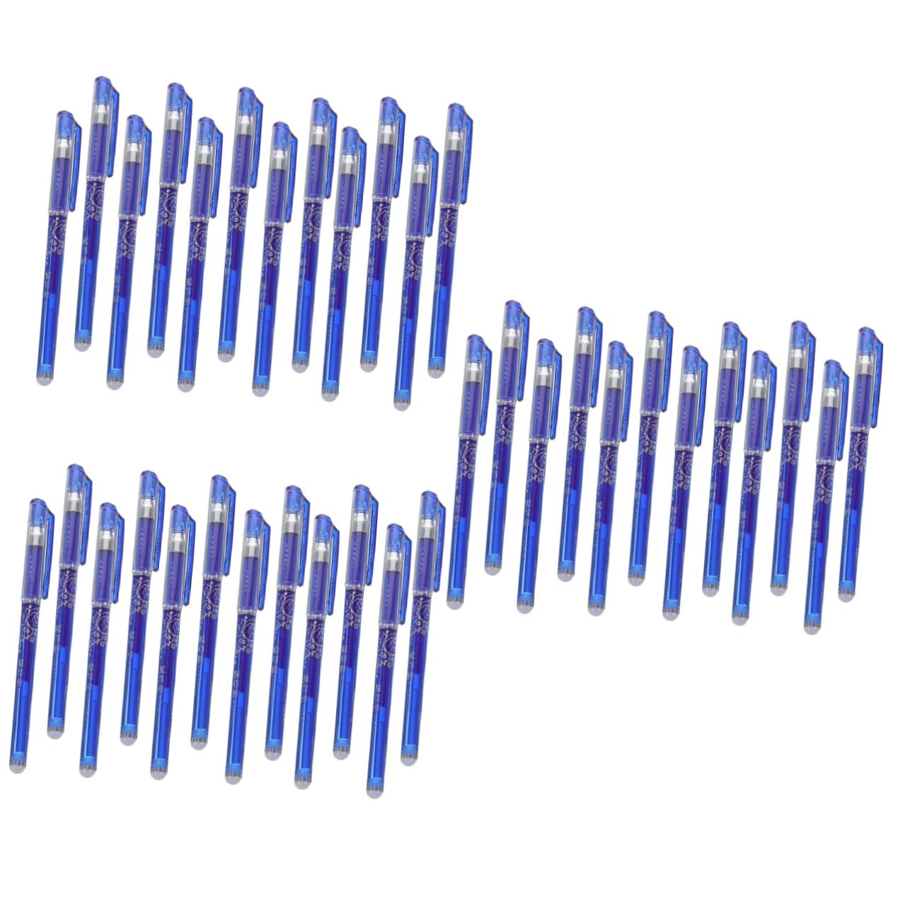 NUOBESTY 36pezzi Penne Cancellabili Con Inchiostro Blu Set Di Penne Per Scuola e Ufficio Per Studenti e Insegnanti Scrittura Precisa e Facile