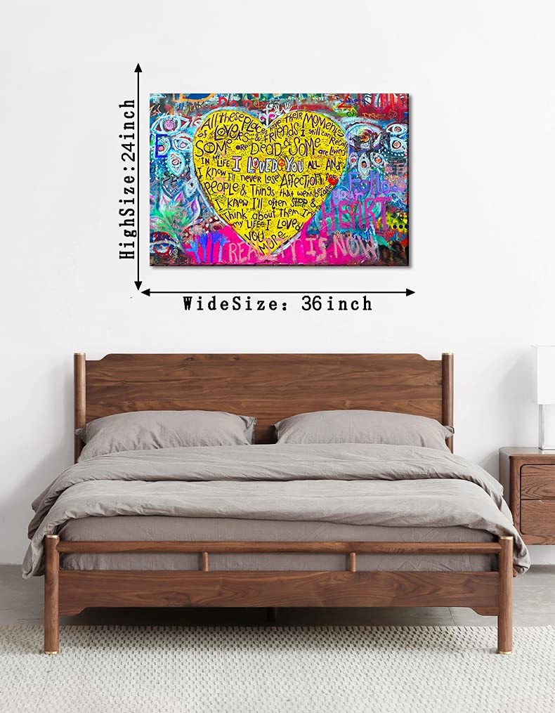 Amazon.co.jp: Graffiti Art Bansky キャンバス壁装飾 カラフルな