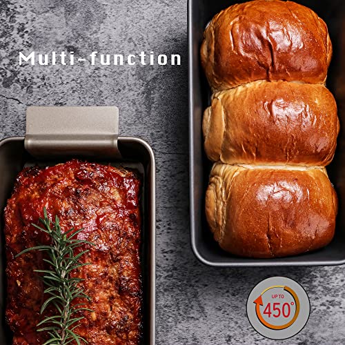 Hongbake Meatloaf Pan With Drain Tray, 9 X 5 Inches Loaf Pans With Insert, Nonstick Meat Loaf For Baking, Reduce The Fat And Kick Up The Flavor, Grey #TOP3