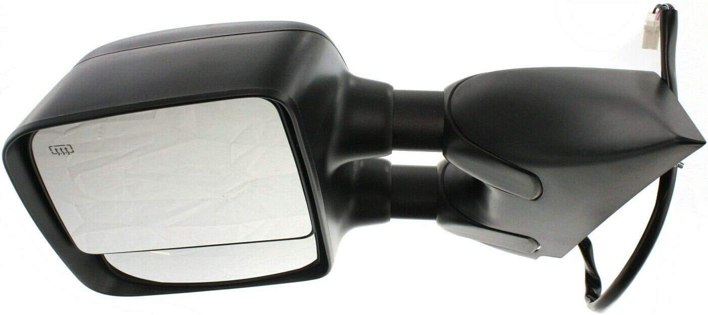 Left Side Textured Black Manual Folding With Blind Spot Corner Glass Towing Mirror For Nissan Titan PRO-4X 2008-2015 - NI1320205
