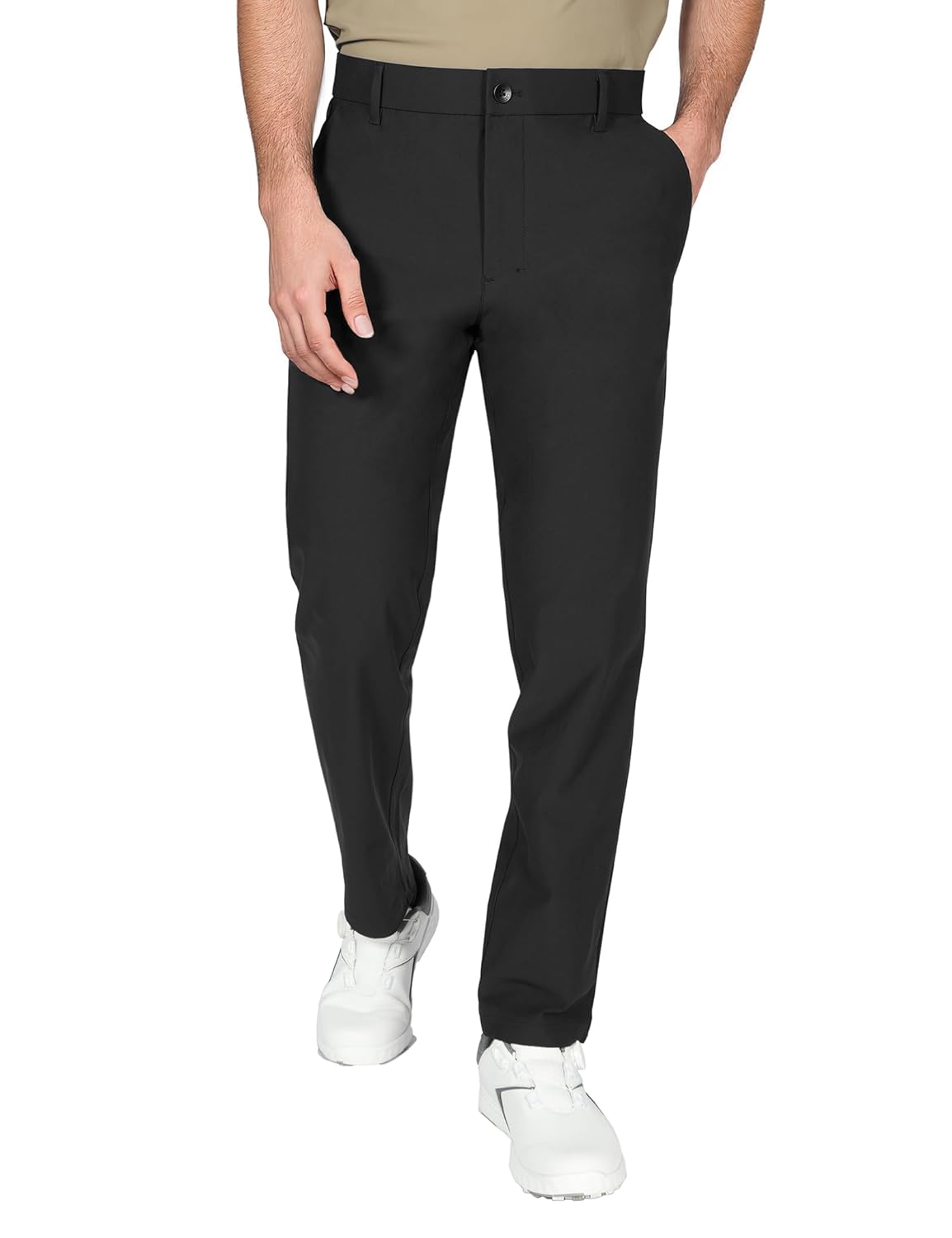 Soojun Mens 4-Way Stretch Performance Golf Pants Quick-Dry Lightweight Tech Trousers Versatile Business Casual Dress Pants