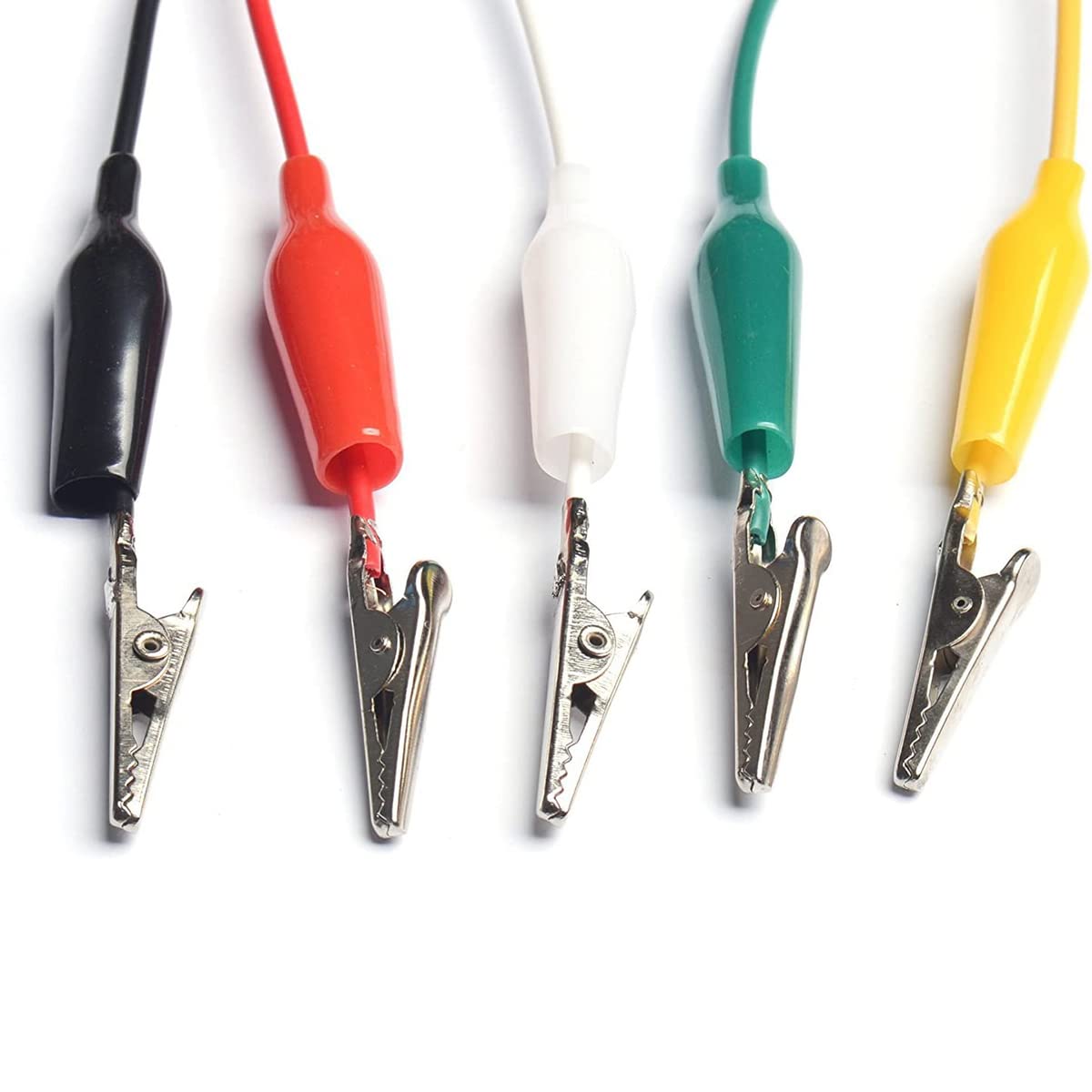 Hailege 20 sztuk Krokodylki Kable Krokodylkowe Przewody testowe Długość 20,5 cala do połączenia obwodu Elektroniczne eksperymenty testowe Elektronika DIY Dwa opakowania Pięć kolorów