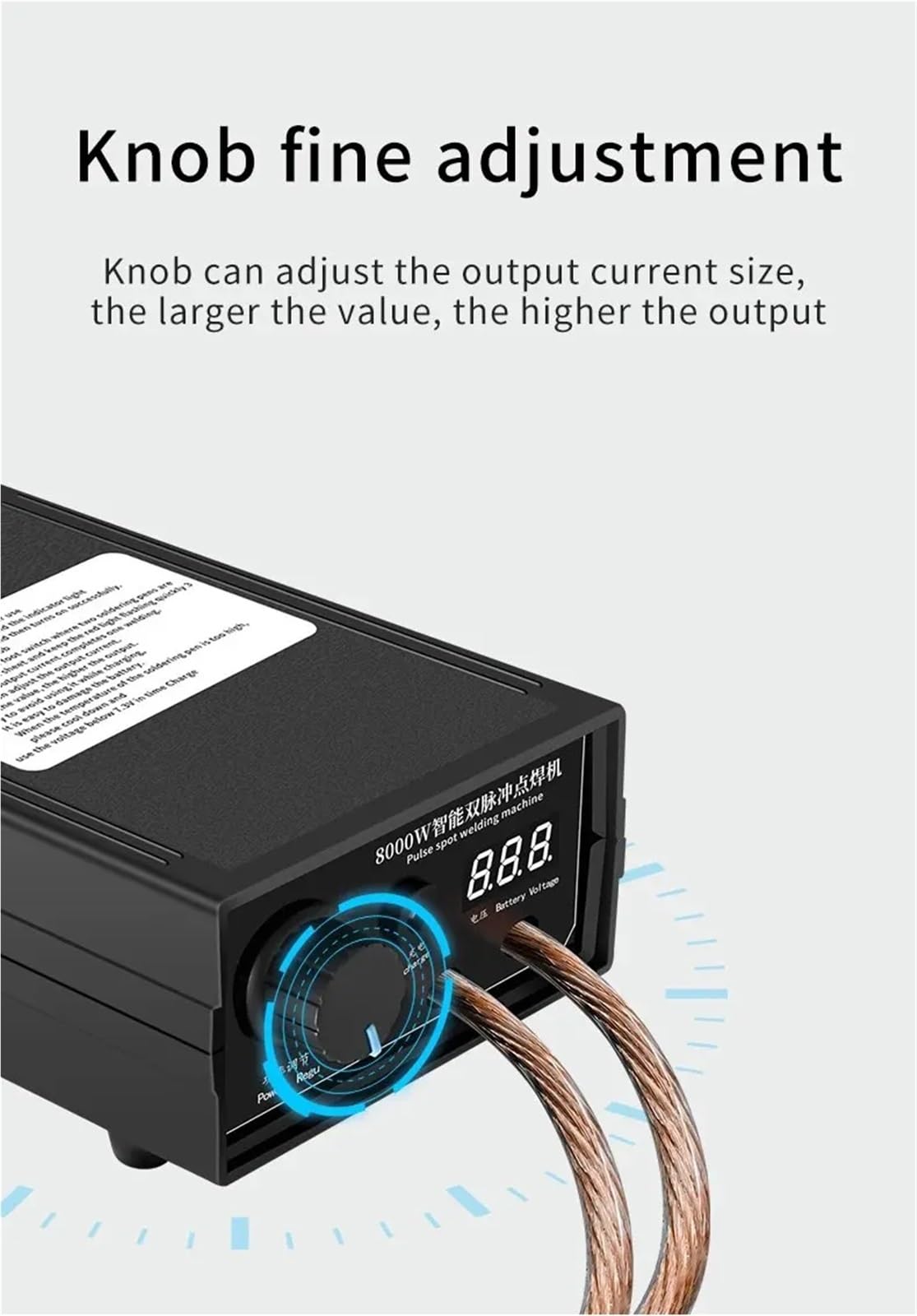 Plastica Saldatrice Kit mini saldatrice a punti fai da te da 8000 W, automatica, per batteria 18650, per saldatura a punti portatile per strisce di nichel da 0,15 mm