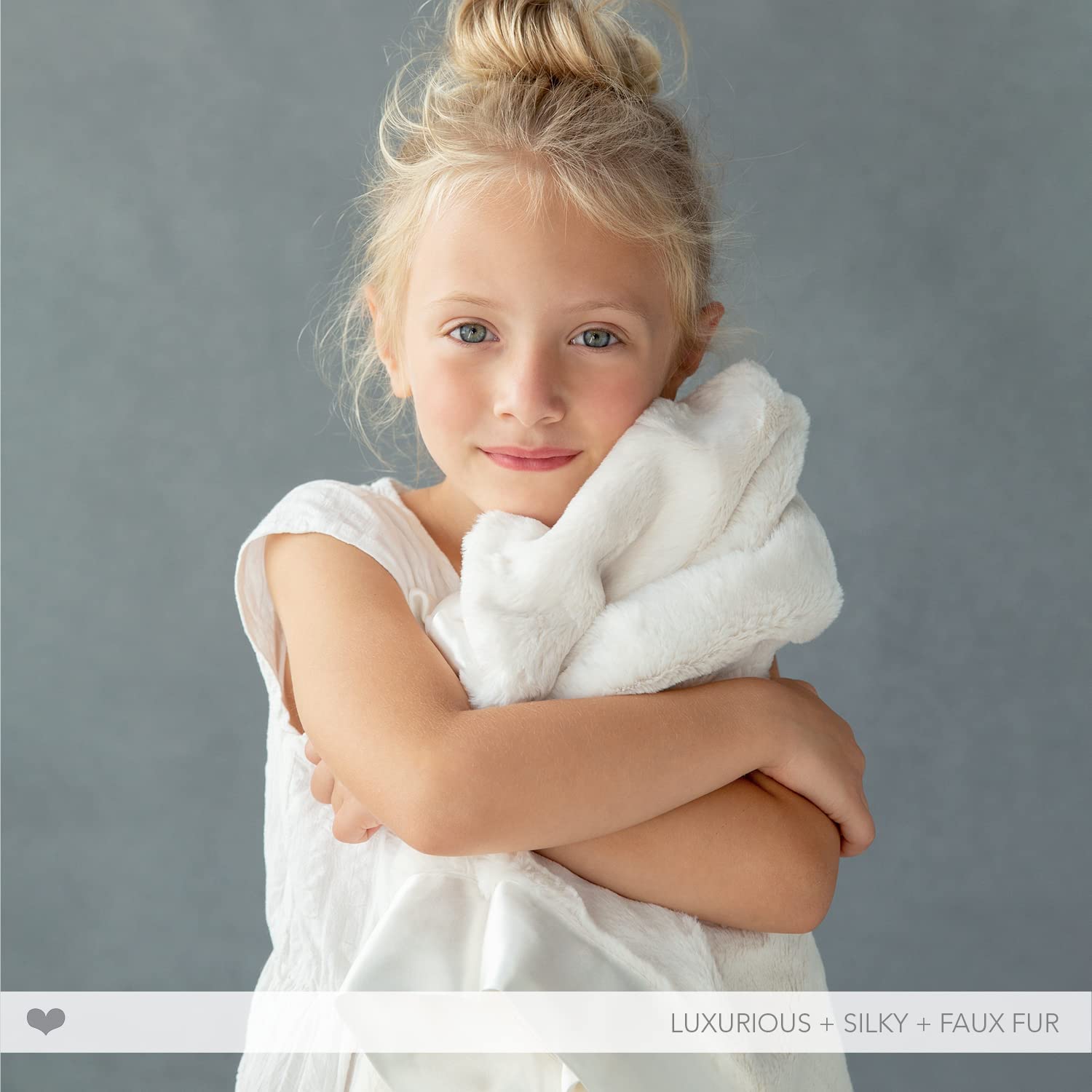 日本産 Little Giraffe リトルジラフ Luxe Baby Blanket ラックス ベビーブランケットBOX入り シルバー