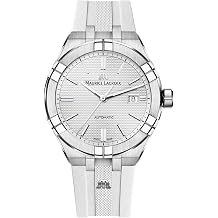Maurice Lacroix Aikon Silver Dial Automatic 42mm Rubber Strap Swiss Watch | AI6008-SS000-130-2
