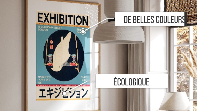 Affiche Japonais Volcan - Poster Art Asiatique - Décoration Murale Orientale
