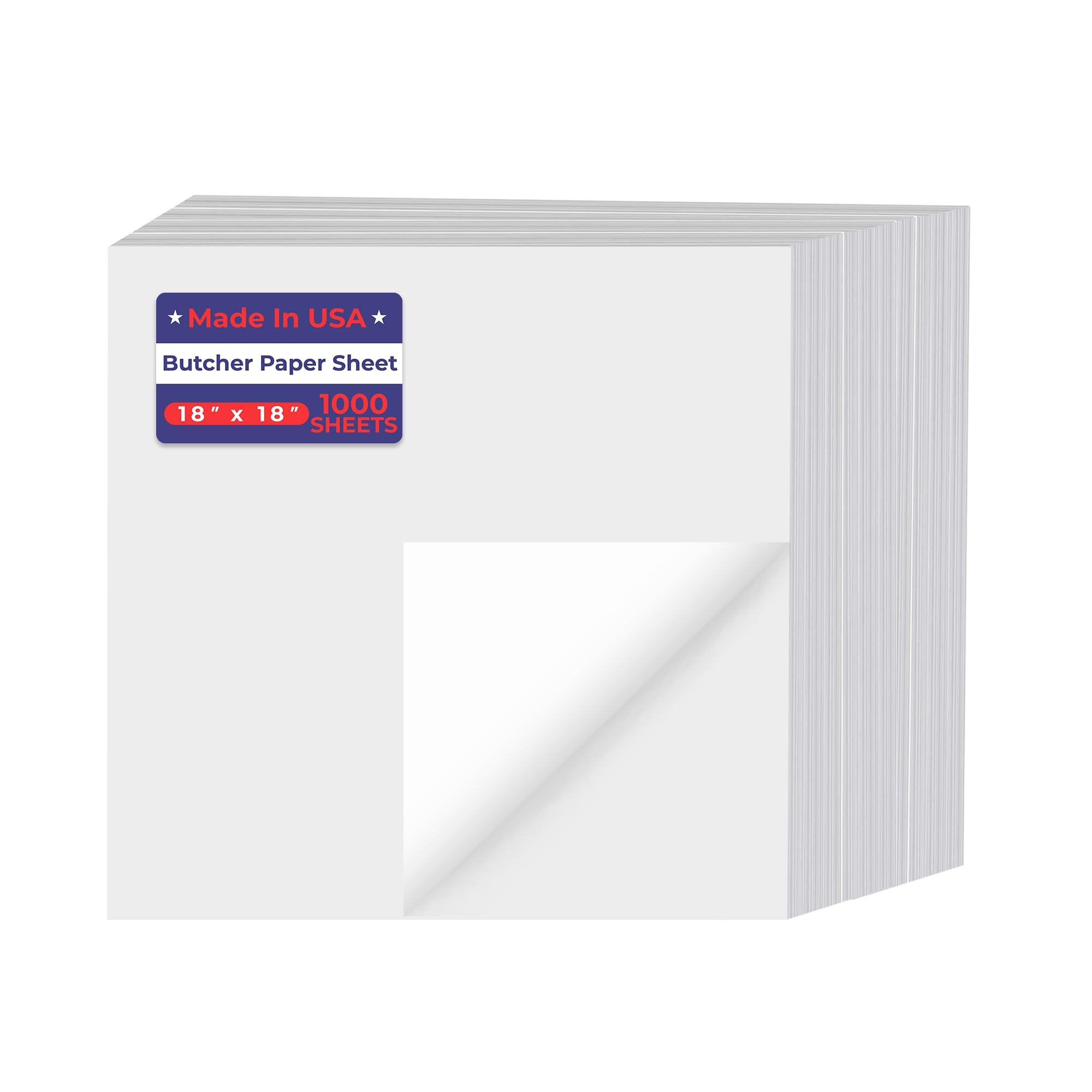 18" x 18" Butcher Paper Sheets White - (1,000 Sheets)