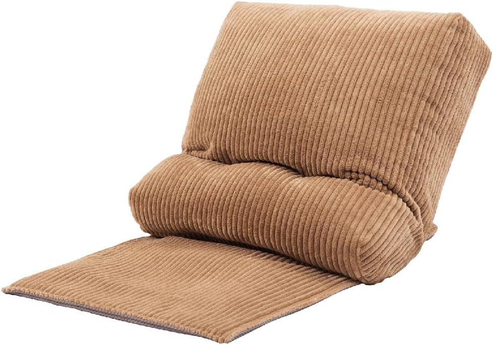 ROOM ESSENCE Multi-use Reclining Floor Chair, Cushion, seat, Slim, Scandinavian, Corduroy, Natural, Beige, RKC-187BE