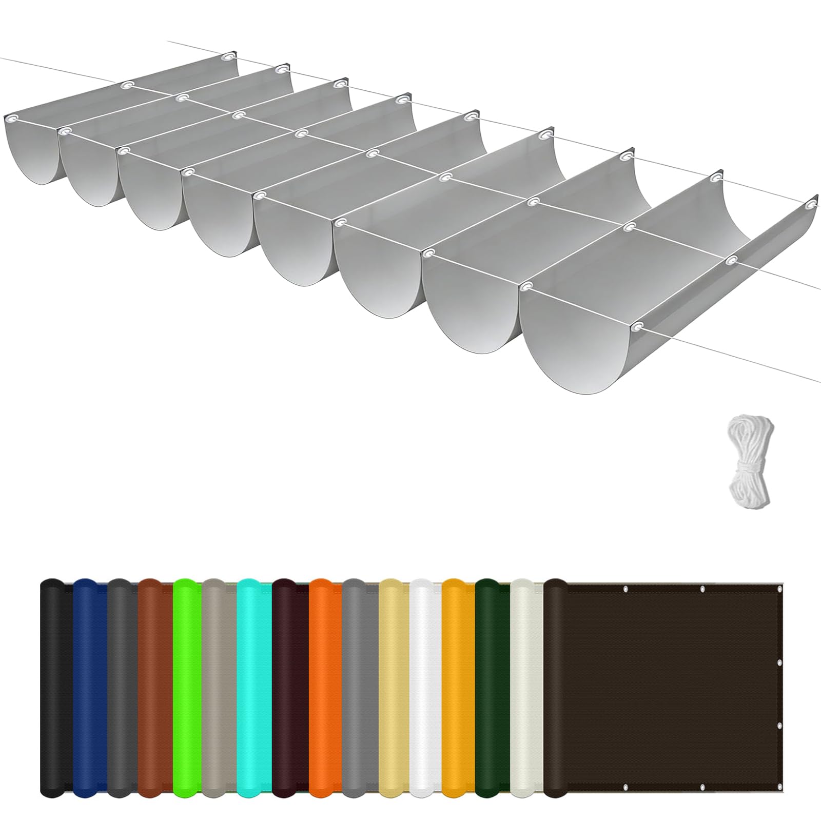 Bâche dombrage anti-UV et imperméable pour balcon et patio