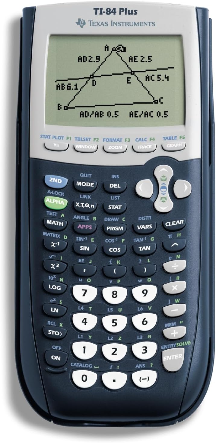 Texas Instruments TI-84 Plus Graphics Calculator, Black 320 x 240 pixels (2.8" diagonal)