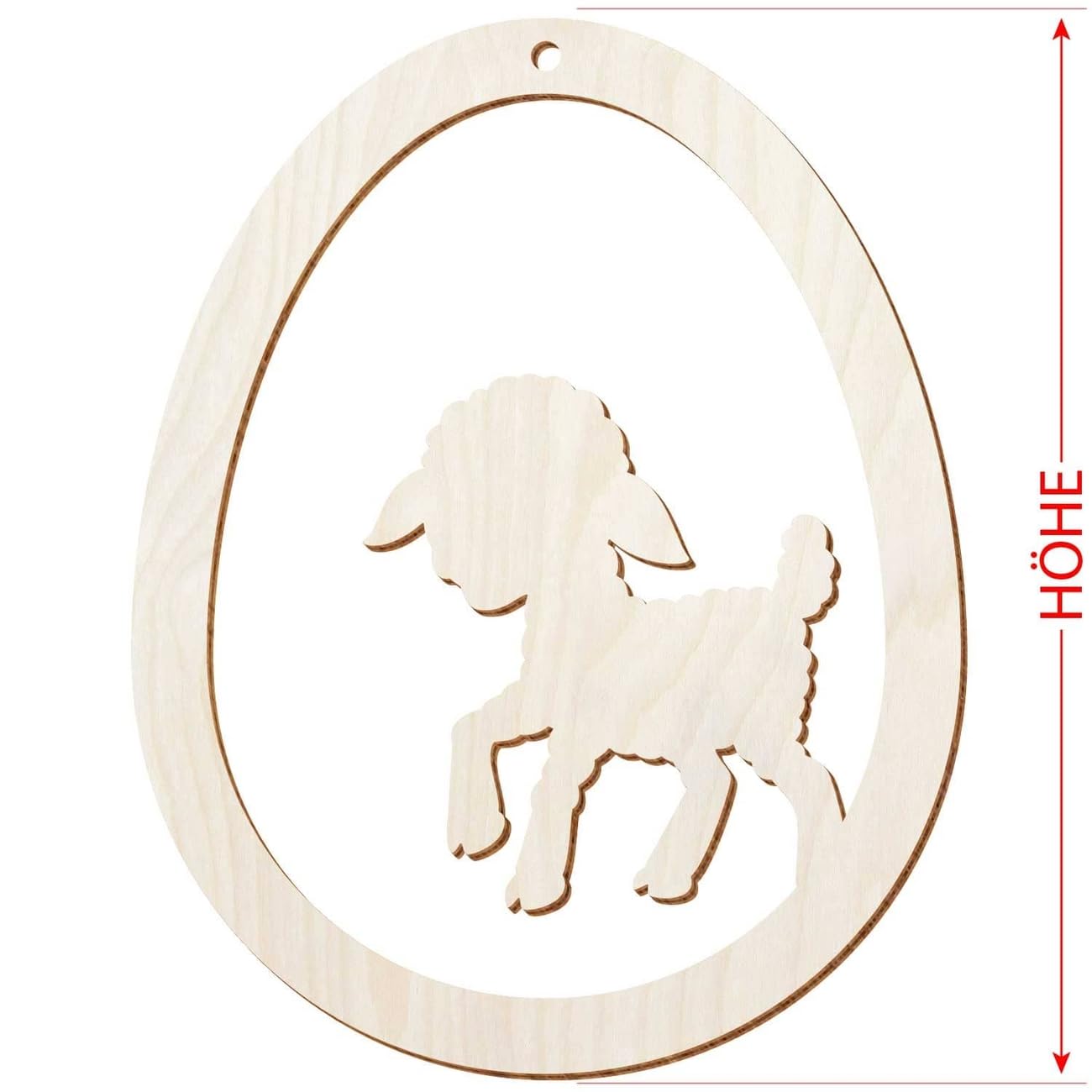 V1 - Uova di Pasqua con motivo in legno di betulla naturale, decorazione per Pasqua, motivo uovo di Pasqua 11, altezza (dimensione): 44 cm di altezza