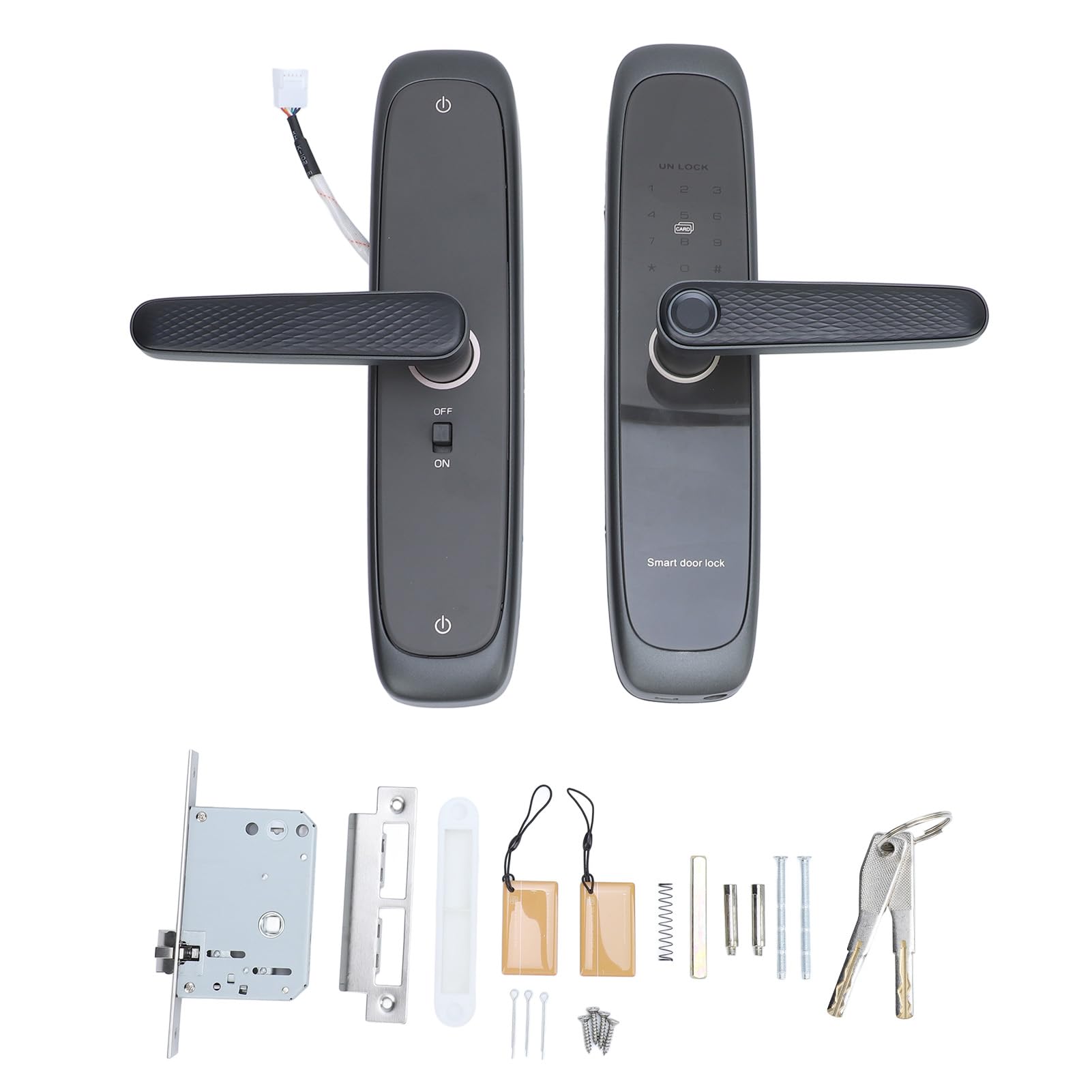 Cerradura de puerta con teclado de huellas dactilares.Control de aplicaciones para uso en dormitorios y apartamentos en casa (6068)