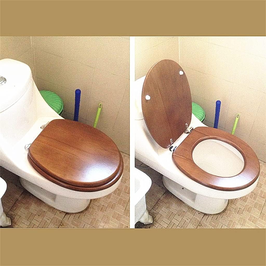 Universal Slow-close Toilet Seats,solid Wood O Shaped Type Cover,ordinary Buffer Lid