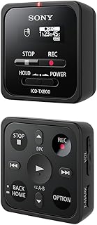 ソニー ICレコーダー 16GB ICD-TX800 : 小型サイズ リニアPCM/遠隔録音対応 リモコン付属 2017年モデル ブラック ICD-TX800 B