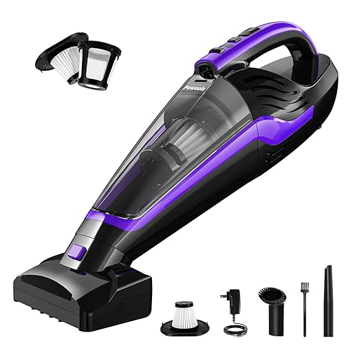 Powools Car Vacuum Cordless Rechargeable Pet Hair Handheld Vacuum, WellEquipped