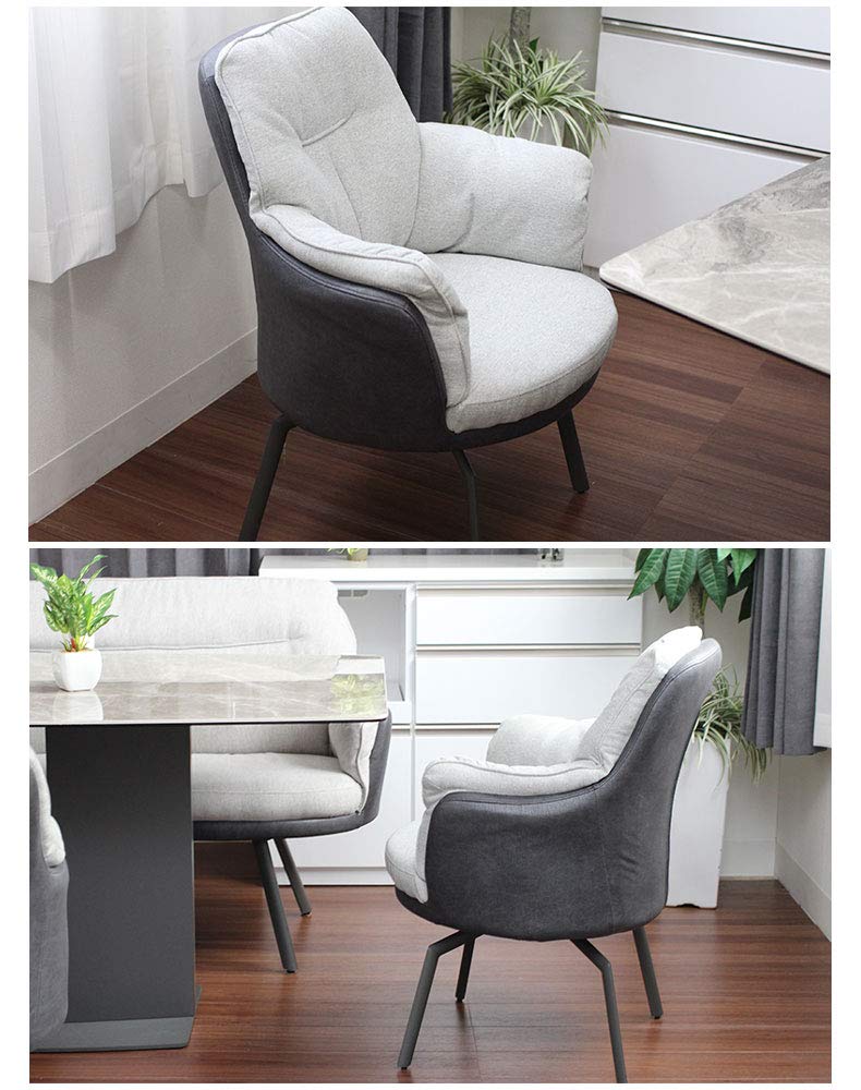 Amazon｜マナベインテリアハーツ ダイニングチェア 肘付き 椅子 回転