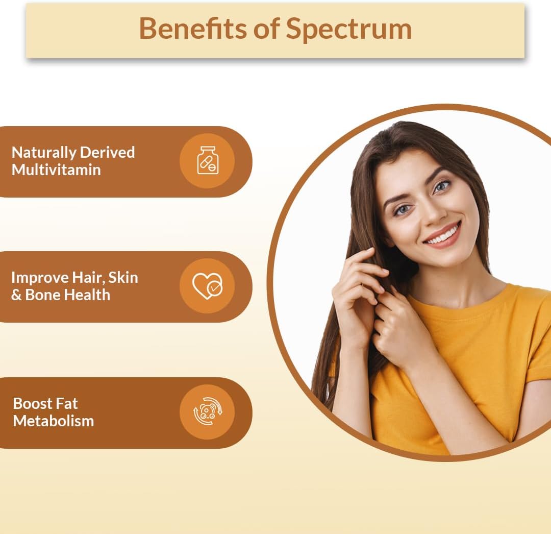 Biogetica Spectrum Ayurvedic Immune Booster- Emblica officinalis, Shilajit, Nutritional Support for Men, Women (Natural Advance Multivitamin) - 80 Tablets