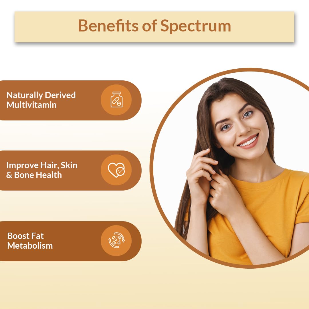 Spectrum Daily Multivitamin Tablets, Ayurvedic Formulation, with Spinach, Amalaki, Arjuna Bark and Wheat Germ, 80 Tablets 3