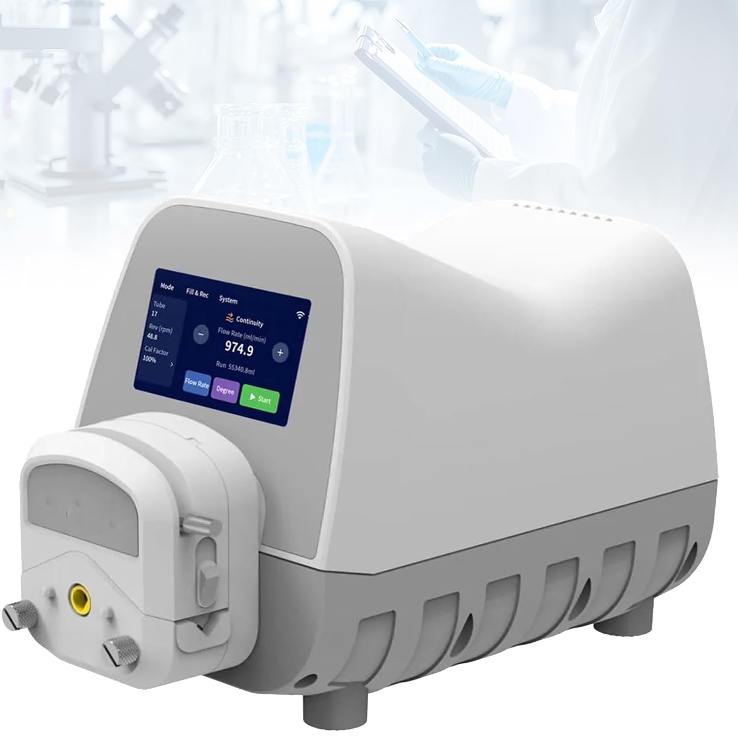 Intelligente Schlauchpumpe Peristaltic Pump Peristaltische Dosierpumpe,3-Rotor-Touchscreen Schrittmotor Labor-Flüssigkeitsdosierpumpe,Für Labore,Chemische Produkte