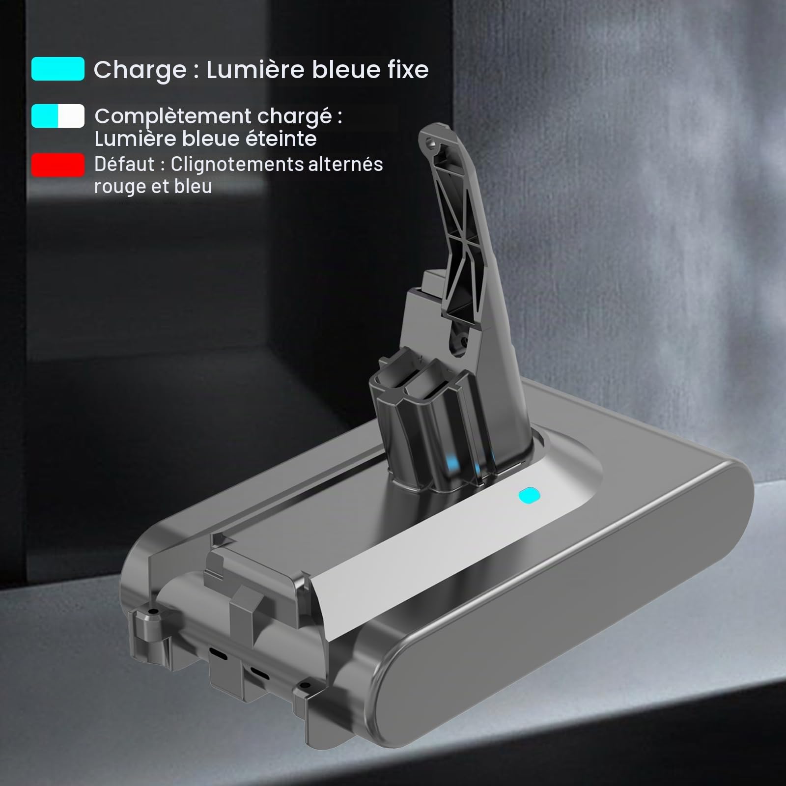 21,6V et 8000mAh Batterie de Remplacement pour Dyson la Batterie Lithium-ION du V8 SV10, 8,0Ah, Haute capacité, Compatible pour Dyson Les aspirateurs de la série V8