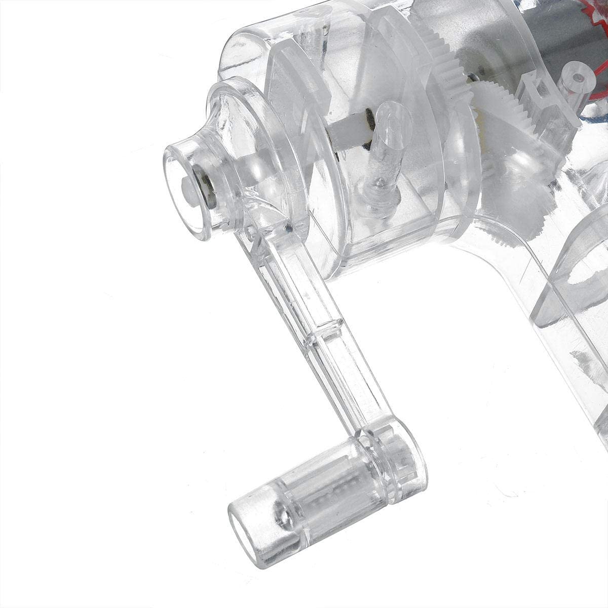 Clear Hand Crank Manual Crank Generator Model Electronic Mechanical Power Physics Experiment Student Laboratory Experiment Equipment Manual Science Experiment Chemistry Physical Natural Sciences St