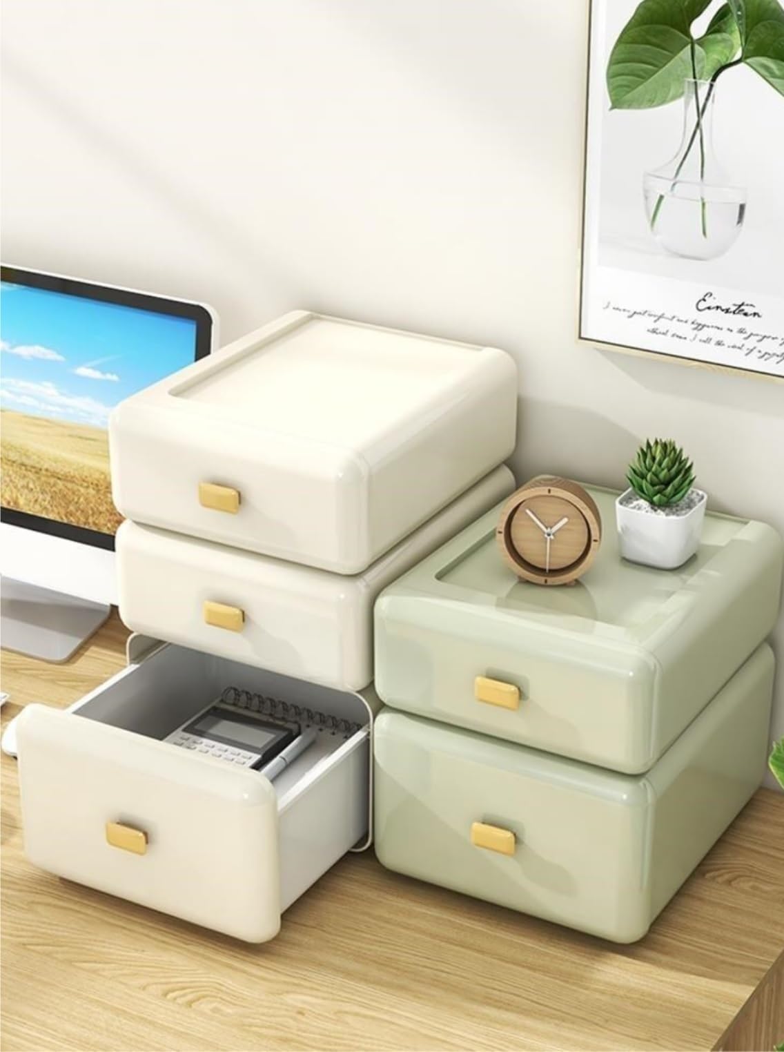 Scatole per Gioielli Scatola Portaoggetti Prodotti For Il Trucco E La Cura Della Pelle, Cassettiera Da Tavolo, Armadio Portaoggetti, Scatola Portaoggetti For Organizzazione Ufficio Organizer Cosmetici