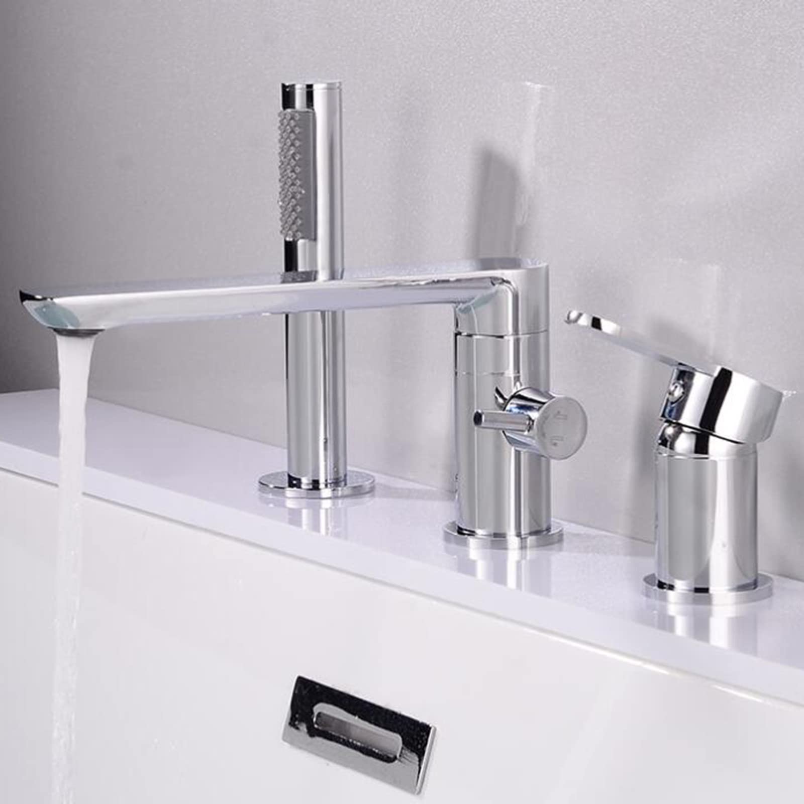 Robinetterie en laiton noir à 3 trous pour lavabo haut de gamme