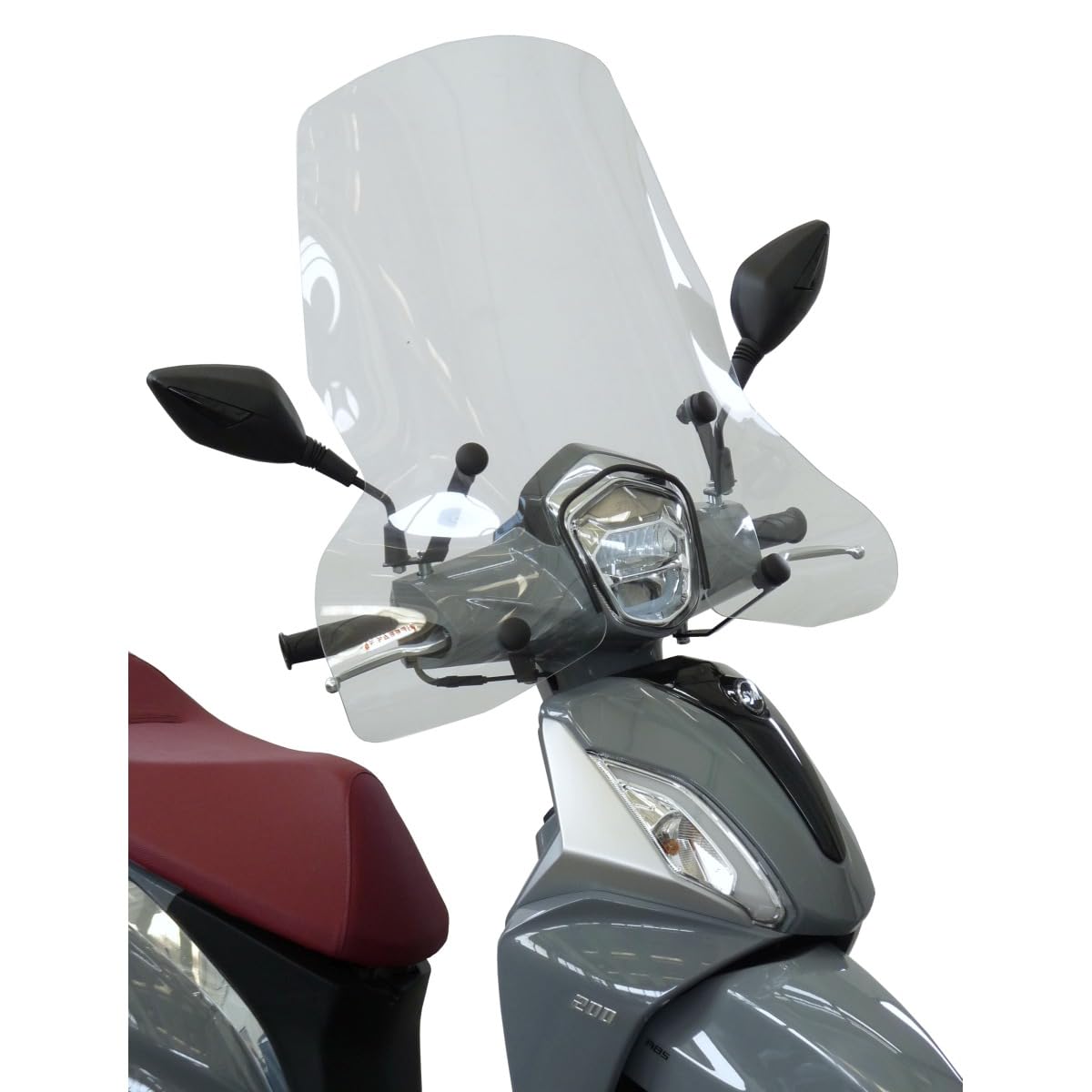 FABBRI parabrezza moto trasparente TOP ALTO compatibile con SYM SYMPHONY ST 200 2021-2022 e per SYMPHONY ST 50 2021-2022 e per SYMPHONY ST 4T 125 2021-2022