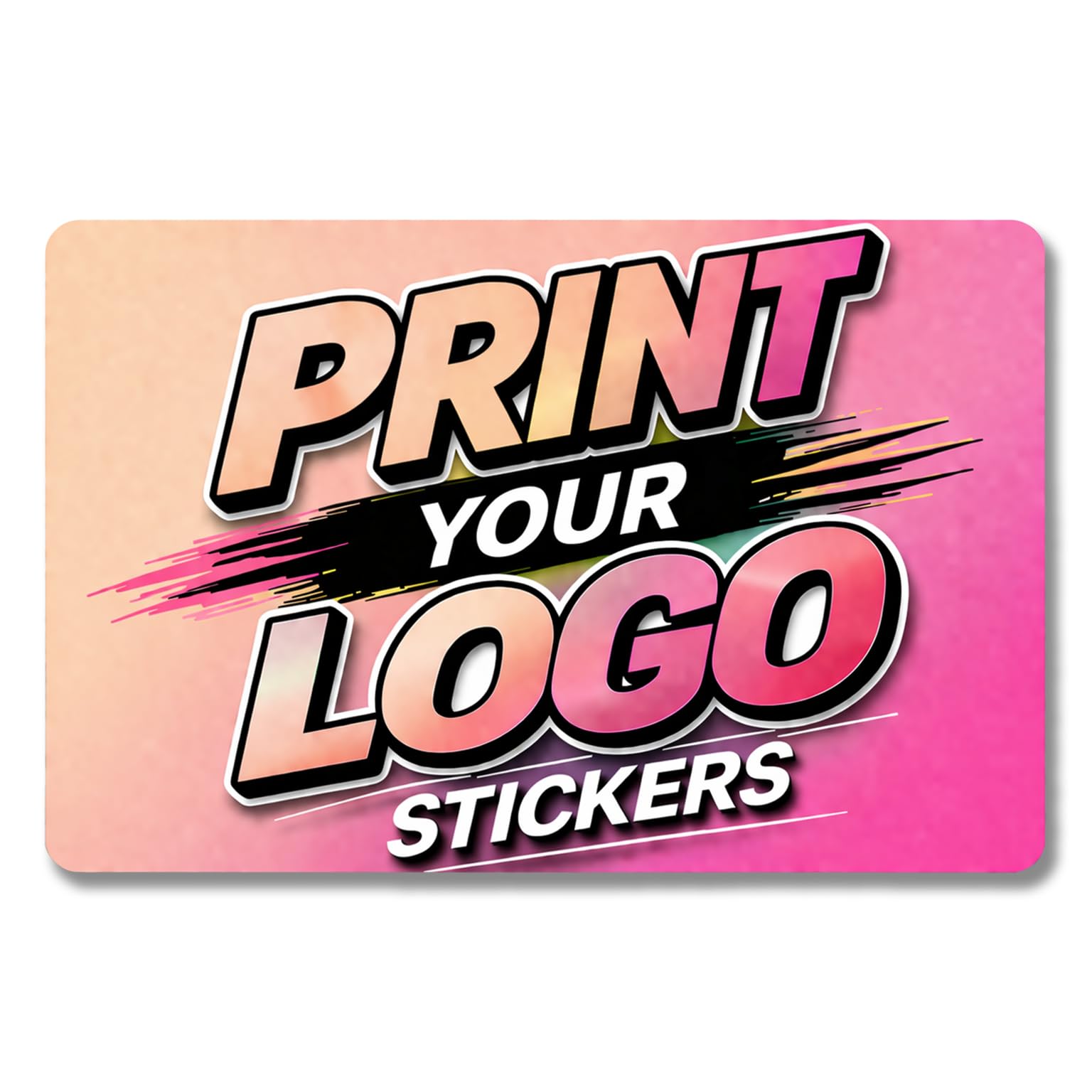 Papa Prints Custom Stickers Rectangle 45 X 18 Mm Personalised Waterproof Stickers Custom Printed Stickers Customised Any Photo, Logo Colour Or Text
