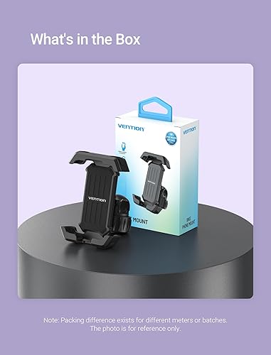 Miniatura 6 de VENTION Soporte de teléfono móvil para bicicleta, soporte de teléfono para bicicleta, bloqueo automático 1s, rotación de 360 militar antivibración,