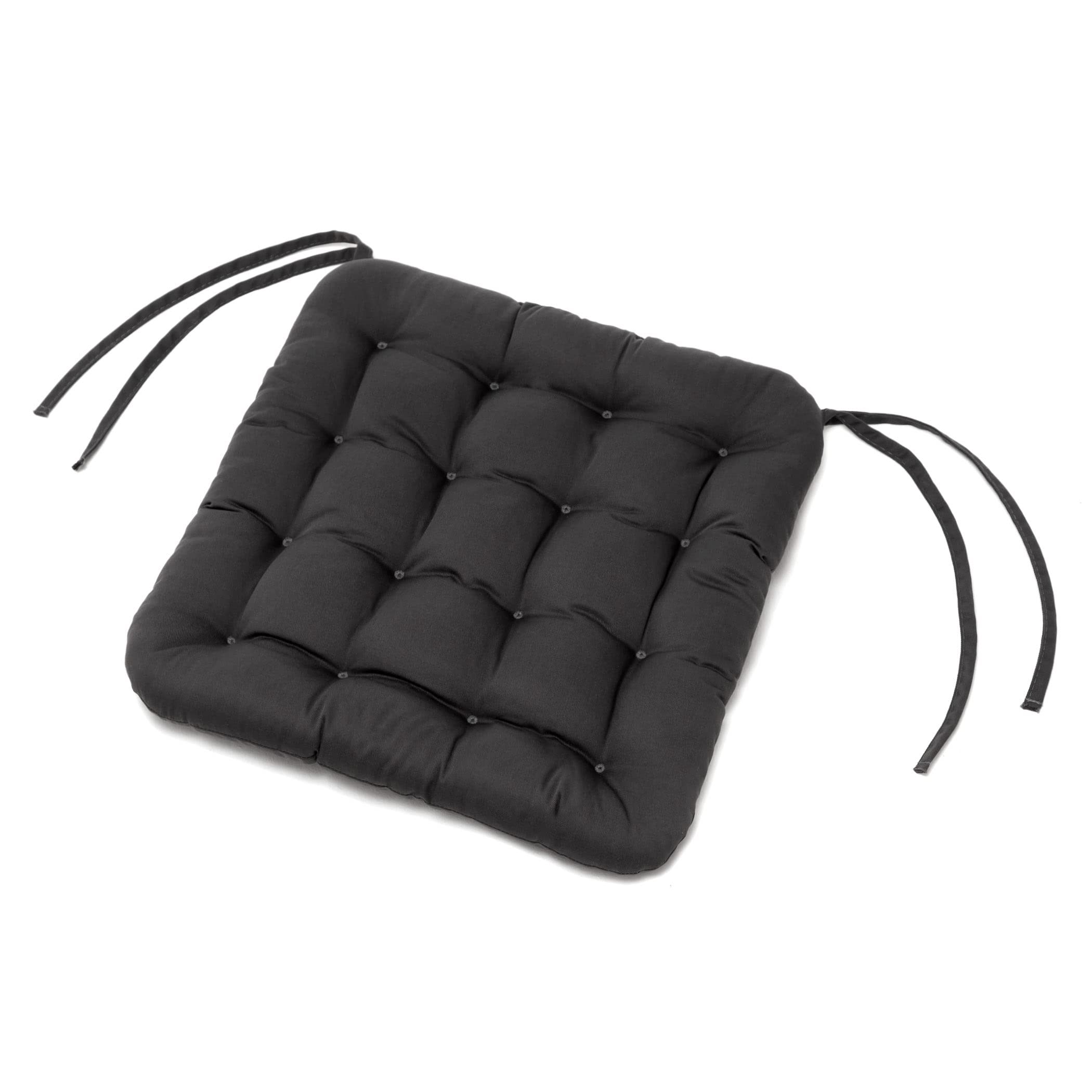 HAVE A SEAT Luxury – poduszka do siedzenia 40 x 40 cm – wygodna poduszka na krzesło, ortopedyczna, nadaje się do prania w temperaturze do 95 °C, nadaje się do suszenia w suszarce, trwałe kolory – Made in Germany – (zestaw 6 sztuk, szaro-